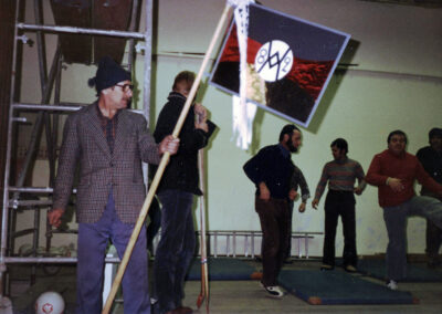 Februar 1982: Einblicke in die Proben zum Zunftabend der Bremsdorfer Narrenzunft Dörlinbach in der Turn- und Festhalle in Schuttertal.