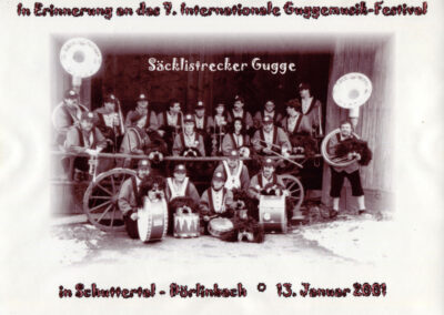 Erinnerungs-Geschenk an das 7. Guggemusik-Festival am 7. Januar 2001 in Dörlinbach.