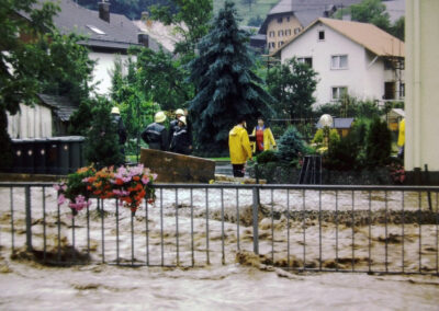 Jahrhundert: Auch die Herrenmatt wird Jahrhunderthochwasser wird am 8. Juli 1987 teilweise überschwemmt.