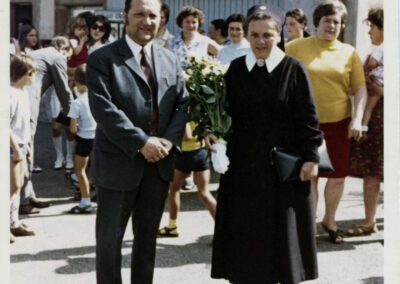 Schwester M. Fiatis (in Argentinien tätig) besuchte im Jahre 1971 erstmals ihre Heimatbegeinde.