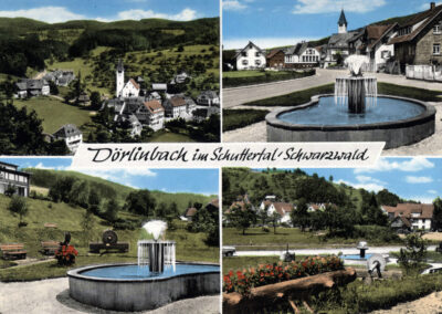 Der Nierenbrunnen (Springbrunnen) war oft der Hingucker auf zahlreichen Post- und Ansichtskarten.