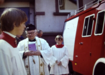 Fahrzeugweihe 1978: Die Dörlinbacher Abteilung erhält einen LF 8 (Löschfahrzeug). Ein großer Tag für die Feuerwehr.