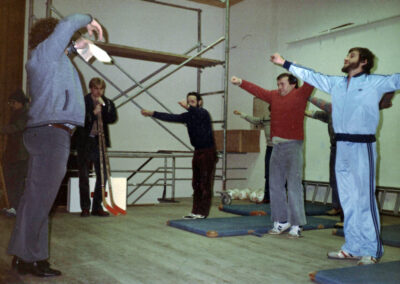 Impressionen von den Proben zum Zunftabend 1982. Damals wurden die „Bremmesitzungen“ noch in der Schuttertäler Turnhalle abgehalten.