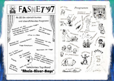 Einladung und Anhang für das Amtliche Verkündigungsblatt zum Zunftabend 1997 mit abenfüllendem Programm.