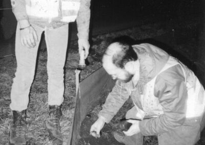 März 1986: Eindrücke von den nächtlichen Einsätzen der AG entlang der Landesstraße 102 zwischen Dörlinbach und Schweighausen.