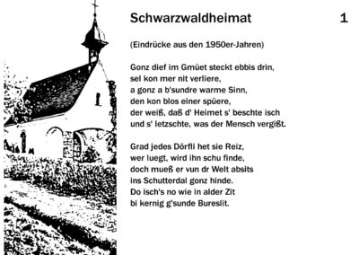 „Schwarzwaldheimat“ Gedicht von Schwester Maria Ilka Wehrle