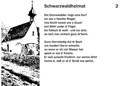 „Schwarzwaldheimat“ Gedicht von Schwester Maria Ilka Wehrle