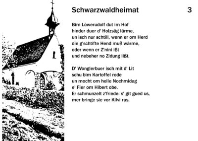 „Schwarzwaldheimat“ Gedicht von Schwester Maria Ilka Wehrle