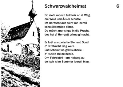 „Schwarzwaldheimat“ Gedicht von Schwester Maria Ilka Wehrle