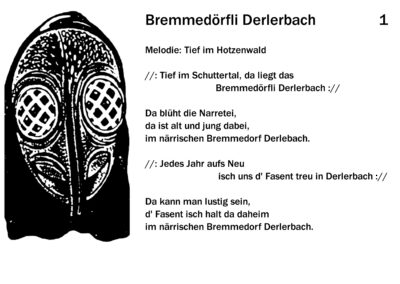 „Bremmedörfli Derlerbach“ Zunftlied vom Bremmerat