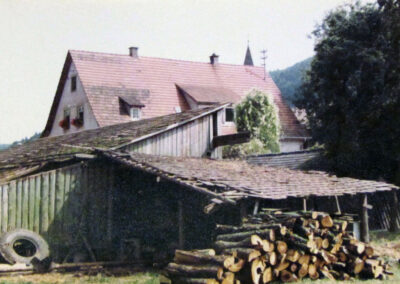 Auch diese Ansicht von der Herrenmatt gibt es so nicht mehr. Sowohl Wohnhaus als auch der Schuppen wurden für Neubauten abgerissen.