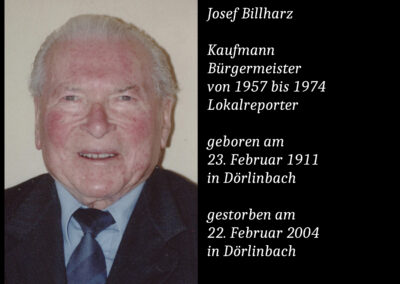 Bürgermeister Josef Billharz (1911 bis 2004) / Kaufmann und Lokalreporter