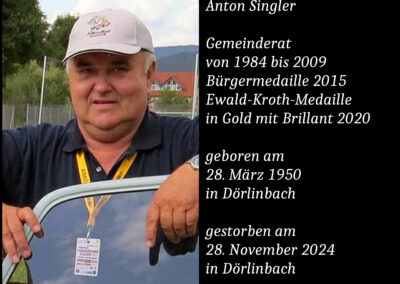 Anton Singler (1950 bis 2024) / Karosseriebauer und Gemeinderat