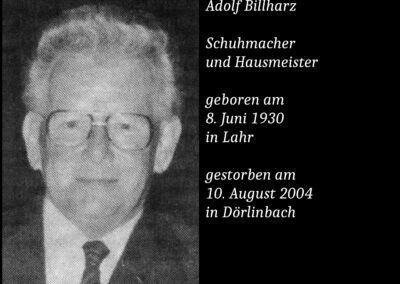 Adolf Billharz (1930 bis 2004) / Schuhmacher und Hausmeister