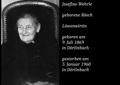 Josefine Wehrle geborene Rösch (1869 bis 1960) / Löwenwirtin