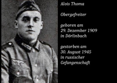 Alois Thoma (1909 bis 1945) / Obergefreiter