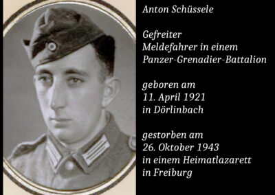 Anton Schüssele (1921 bis 1943) / Gefreiter