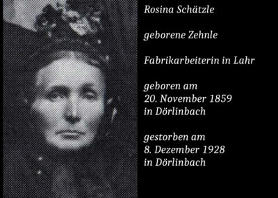 Rosina Schätzle geborene Zehnle (1859 bis 1928)