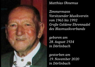 Matthias Ohnemus (1934 bis 2020) / Zimmermann