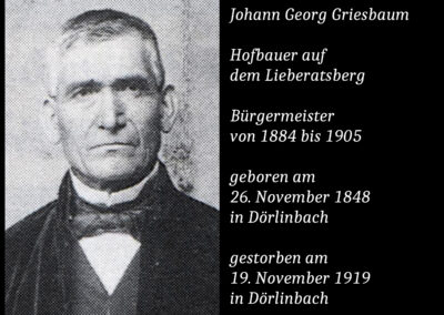 Bürgermeister Johann Georg Griesbaum (1848 bis 1919) / Lieberatsberg-Bauer