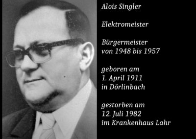 Bürgermeister Alois Singler (1911 bis 1982) / Elektromeister