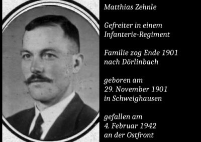 Matthias Zehnle (1901 bis 1942) / Gefreiter