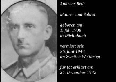 Andreas Redt (1908 bis 1944) / Maurer und Soldat