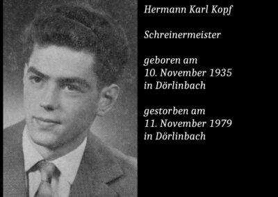 Hermann Karl Kopf (1935 bis 1979) / Schreinermeister