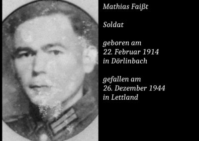 Mathias Faißt (1914 bis 1944) / Soldat