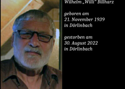 Wilhelm „Willi“ Billharz (1939 bis 2022)