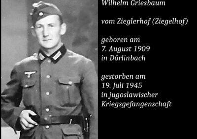 Wilhelm Griesbaum (1909 bis 1945)