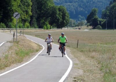 Impressionen von der Einweihung des Geh- und Radwegs am 12. August 2022. Jungfernfahrt von Schweighausen nach Dörlinbach.