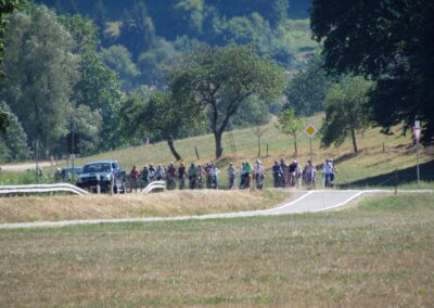 Impressionen von der Einweihung des Geh- und Radwegs am 12. August 2022. Jungfernfahrt von Schweighausen nach Dörlinbach.