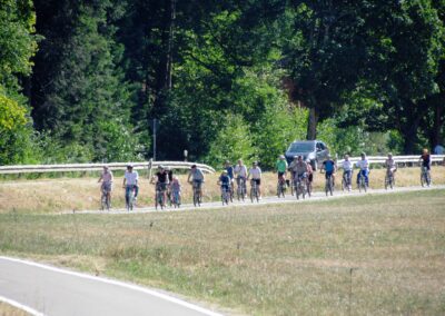 Impressionen von der Einweihung des Geh- und Radwegs am 12. August 2022. Jungfernfahrt von Schweighausen nach Dörlinbach.