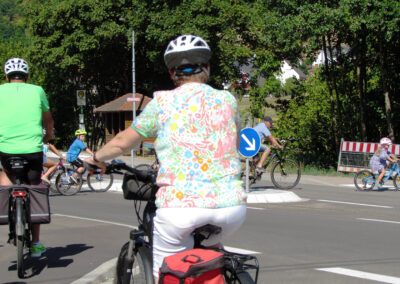 Impressionen von der Einweihung des Geh- und Radwegs am 12. August 2022. Jungfernfahrt von Schweighausen nach Dörlinbach.