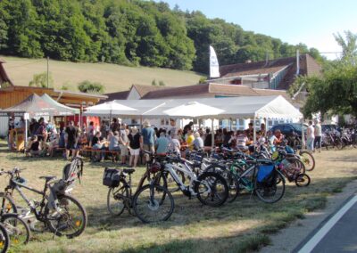 Einweihungsfest anlässlich des Geh- und Radwegs von Schweighausen nach Dörlinbach am 12. August 2020 in der Hub oberhalb des Beachvolleyballplatzes..