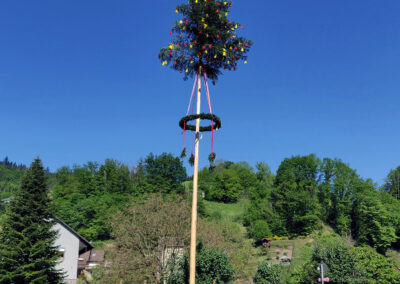 1. Mai 2025: Impressionen vom Dörlinbacher Maibaum. Der Feiertag beginnt mit Sonnenschein pur – ein herrlicher Tag!