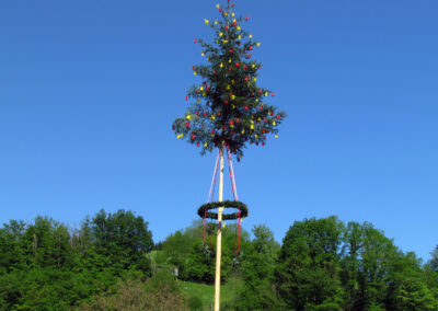 1. Mai 2025: Impressionen vom Dörlinbacher Maibaum. Der Feiertag beginnt mit Sonnenschein pur – ein herrlicher Tag!