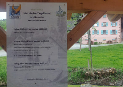 Das Programm zur Jubiläumsaktion der Dörlinbach Bikers. Fertige Jubiläumsziegel können ab Samstag, 17. Mai, erworben werden.