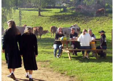 Anfeuern des Feldbrandofens: Impressionen vom Samstagvormittag. Zirka 36 Stunden soll der Ziegelbrand dauern.