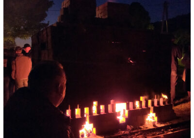 Historischer Ziegelbrand: Impressionen von der Nacht von Samstag auf Sonntag. Das beeindruckende Feuerspektakel sorgt für eine magische Stimmung am Nachthimmel.