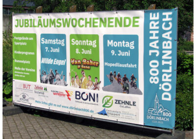 Am 7. Juni beginnt das große Jubiläumsfest „800 Jahre Dörlinbach“ mit dem traditionellen Fassanstich im Festzelt auf dem Sportplatzgelände.