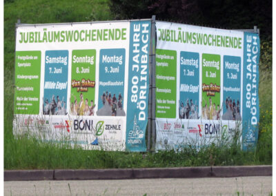 Am 7. Juni beginnt das große Jubiläumsfest „800 Jahre Dörlinbach“ mit dem traditionellen Fassanstich im Festzelt auf dem Sportplatzgelände.