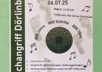Am Sonntag, 6. Juli, lädt der Chor Lauschangriff zu einer musikalischen Familienwanderung ein. Motto: „800 Jahre – 800 Schritte – 800 Töne“.