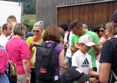 Musikalische Familienwanderung: Impressionen vom zweiten Stopp am Kappelberg.
