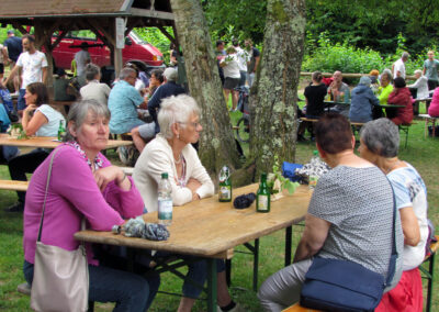 Musikalische Familienwanderung: Impressionen vom Ausklang an der Prinschbachhütte.