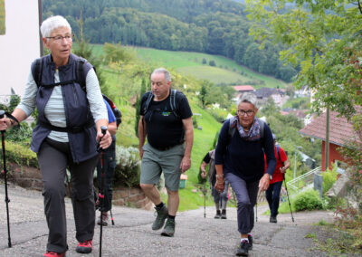 Historische Wanderung: Impressionen vom steilen Anstieg am Oberrain. Der Weg hinaufwar teilweise beschwerlichen, aber lohnenswerten.