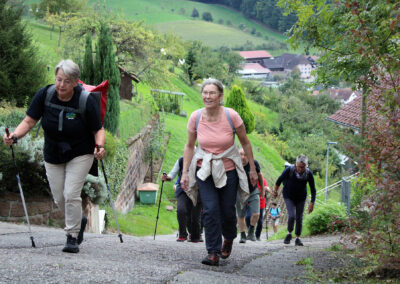 Historische Wanderung: Impressionen vom steilen Anstieg am Oberrain. Der Weg hinaufwar teilweise beschwerlichen, aber lohnenswerten.