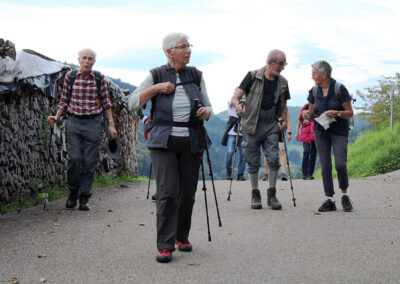 Historische Wanderung: Impressionen vom steilen Anstieg am Oberrain. Der Weg hinaufwar teilweise beschwerlichen, aber lohnenswerten.
