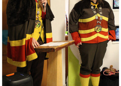 Impressionen vom Zunftmeister-Empfang im Ausbildungsraum der örtlichen Feuerwehr in der Alten Schule.